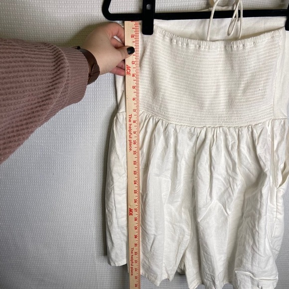 Old Navy | white linen blend O ring halter romper womens‎ size XL NWT NEW - Picture 9 of 10
